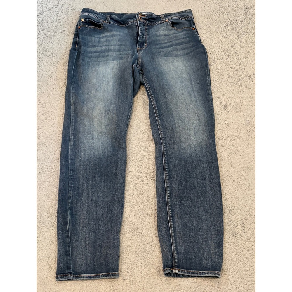 EST 1946 Denim Womens Mid Rise Straight Leg Jeans Blue Size 16 Stretch Inseam 29